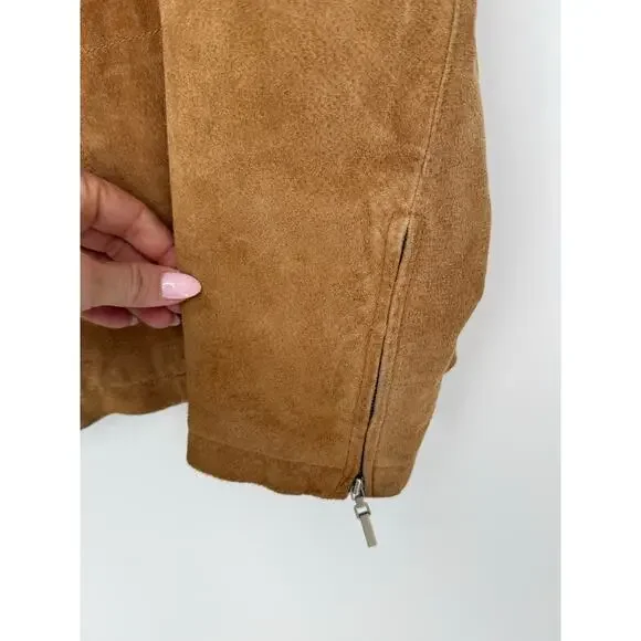 Colebrook Suede Fringe Jacket Western Boho Cowgirl Rodeo Festival Brown L - Picture 5 of 10